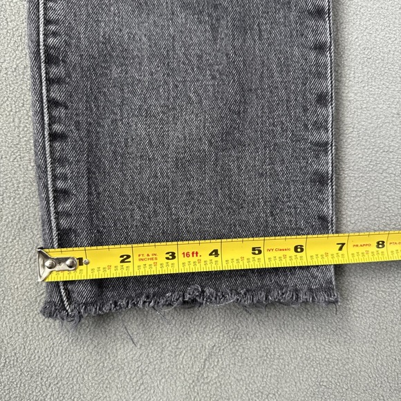 Levis Wedgie Straight Jeans Womens 26 Black High Rise Button Fly Denim - Picture 8 of 12